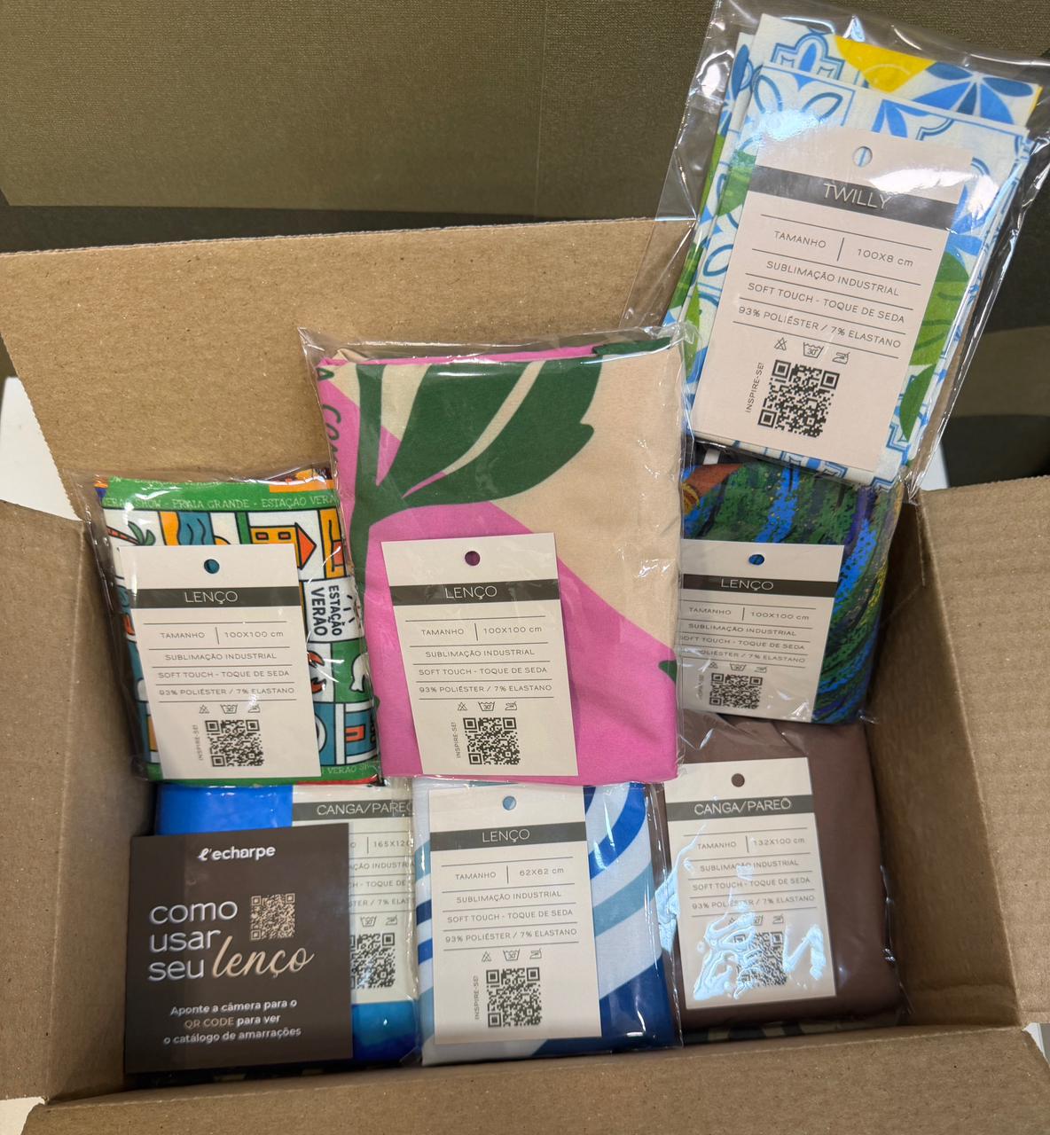 Kit de amostra física da l'echarpe